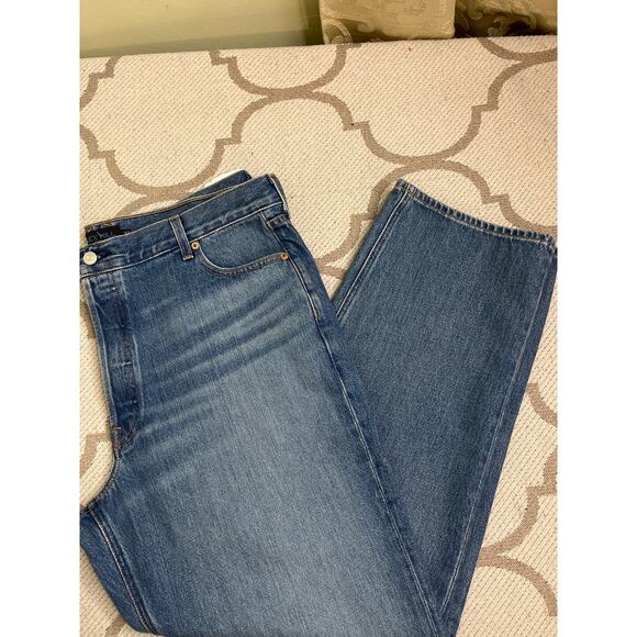 Alex Mill Bev Relaxed Straight vintage dark indigo jeans, size 33,NWOT,MSRP $225 - Picture 3 of 15